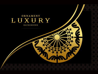 Luxury Background Ornament background banner black decoration decorative design floral frame gold golden illustration invitation label luxury ornament pattern retro template vintage wedding