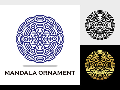 Vintage Mandala Ornament arabic bohemian decoration element ethnic floral flower indian mandala meditation motif ornament pattern print retro round template tribal vector vintage