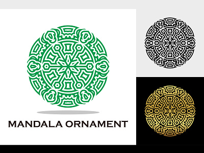 Vintage Mandala Ornament arabic bohemian decoration element ethnic floral flower indian mandala meditation motif ornament pattern print retro round template tribal vector vintage