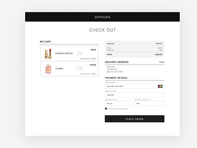 Minimalist checkout page design design designinspiration hireme minimal ui uidesign uidesigner userexperiencedesign userinterfacedesign uxdesign