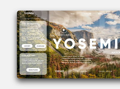 Yosemite National Park website ui ux