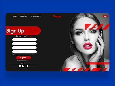 Sign Up page adobexd creative creatwithadobexd creatwithadobexd design ui ux