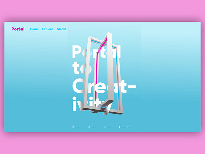 Portal Landing Page 3d ui ui design uiux webdesign