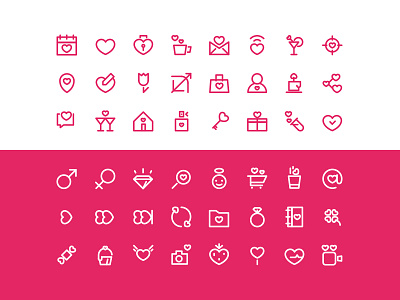 Valentine's Day icon set freebie glyphs icon icons illustration ios iphone love set vector web