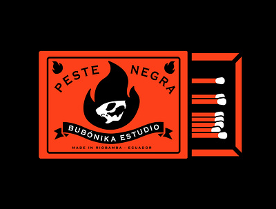 PESTE NEGRA MATCHES adobe illustrator animation characterdesign ecuador fosforos fosforos illustration ilustration design ilustrator logo matches rat vectors vintage font vintage logo