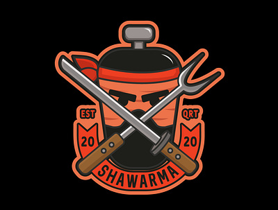 SHAWARMA NINJA adobe illustrator animation branding characterdesign design ecuador illustration ilustration design ilustrator vector