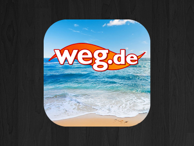 weg.de Mobile App Icon beach icon mobile ocean