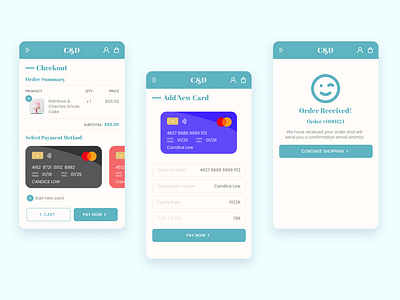 Daily UI #002 - Credit Card Checkout