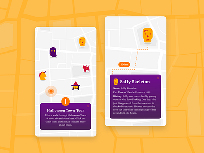 Daily UI #029 - Map app app design daily ui 029 daily ui day 29 dailyui halloween design halloween theme location app design location design location map design location tracker location tracker app map map app map design tracking app ui ui design web design