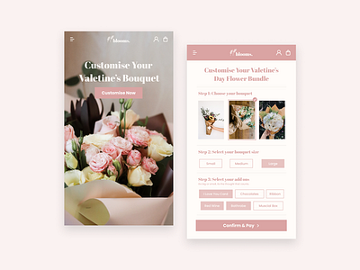 Daily UI #033 - Customise Product customise product customise product page customise product page design daily ui 033 daily ui day 33 dailyui e commerce e commerce website flower e commerce website flower shop product page product page design single product page single product page design ui ui design web design webstores