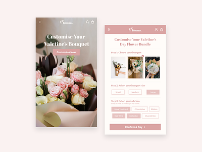 Daily UI #033 - Customise Product customise product customise product page customise product page design daily ui 033 daily ui day 33 dailyui e commerce e commerce website flower e commerce website flower shop product page product page design single product page single product page design ui ui design web design webstores