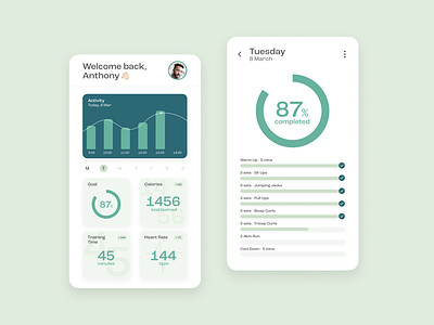 Daily UI #041 - Workout Tracker app app design daily ui 041 daily ui day 41 dailyui design tracker design ui ui design workout app design workout tracker workout tracker design