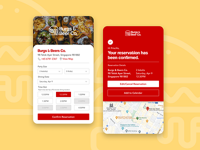 Daily UI #054 - Confirmation confirmation confirmation page confirmation page design daily ui 054 daily ui day 54 dailyui design reservation page reservation page design restaurant reservation page ui ui design web design