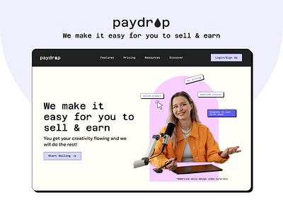 Paydrop - A Membership Management Platform briefbox landing page landing page design ui design uiux design visual design