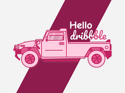 Hello Dribbble! automobile figma firstshot hello dribbble illustraion