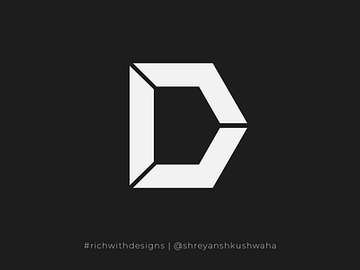 D Monogram logomark minimalism monogram monogram letter mark monogram logo richwithdesigns shapes visual design