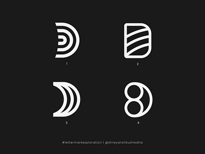 D Monogram | Letter Mark Exploration - 4/26 brand identity design logo logo design logo mark logodesign logomark logotype monogram logo richwithdesigns vector