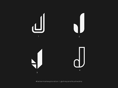 J Monogram | Letter Mark Exploration - 10/26 | J Logo Design brand identity design lettermarkexploration logo logo design logo mark logomark logotype monogram letter mark monogram logo richwithdesigns shapes shreyansh kushwaha