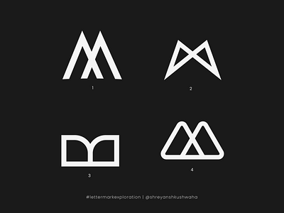 M Monogram | Letter Mark Exploration - 13/26 | M Logo Design lettermarkexploration logo logo design logo mark logomark logotype monogram letter mark monogram logo richwithdesigns shapes shreyansh kushwaha