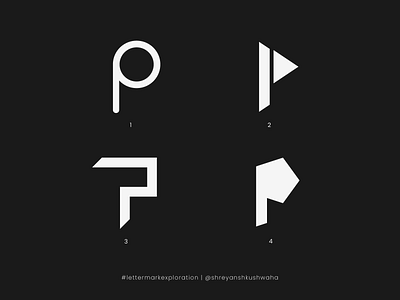 P Monogram | Letter Mark Exploration - 16/26 | P Logo Design brand identity lettermarkexploration logo logo design logo mark logomark logotype monogram letter mark monogram logo richwithdesigns shreyansh kushwaha