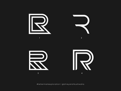 R Monogram | Letter Mark Exploration - 18/26 | R Logo Design lettermarkexploration logo design logo mark logomark logotype monogram letter mark monogram logo richwithdesigns shreyansh kushwaha vector