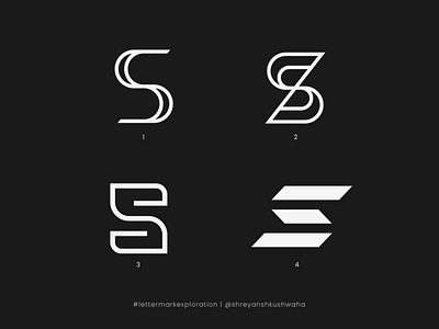 S Monogram | Letter Mark Exploration - 19/26 | S Logo Design lettermarkexploration logo design logo mark logomark logotype monogram letter mark monogram logo richwithdesigns shreyansh kushwaha vector