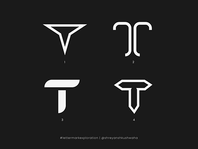 T Monogram | Letter Mark Exploration - 20/26 | T Logo Design lettermarkexploration logo logo design logo mark logotype monogram letter mark monogram logo richwithdesigns shreyansh kushwaha vector