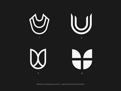 U Monogram | Letter Mark Exploration - 21/26 | U Logo Design brand identity design design lettermarkexploration logo logo design logo mark logomark monogram logo richwithdesigns shreyansh kushwaha