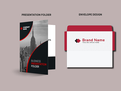 I will do custom presentation folder design and envelop design