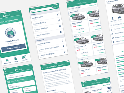 User flow for car rental app app car flow ui ux