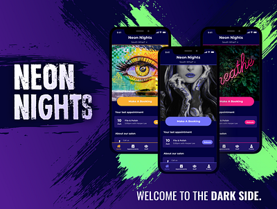 Neon Nights app theme grunge neon theme