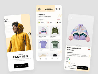 Fashion Store App: Star Fashion app design fashion fashionstore ui uiux website design
