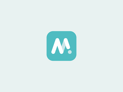 Platform logo app blue grey letter logo m platform