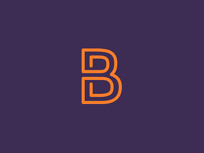 Letter B b custom letter outline outlined typeface