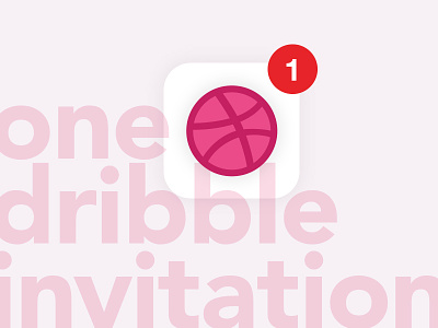 One Dribbble Invitation invitation invite