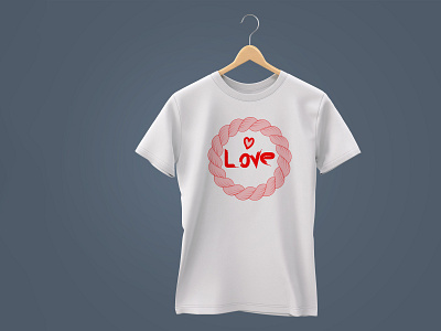 Rope and Love T-shirt Design illustration illustration design t shirt vector art