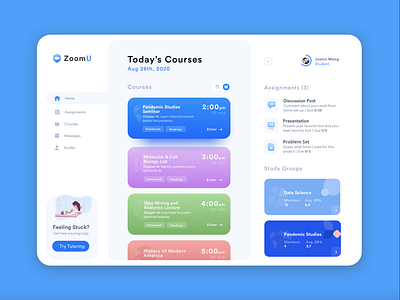 Zoom University: Dashboard Concept