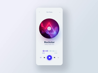 Music App UI app artist blackandwhite clean design listen mobile music player song ui uiux ux