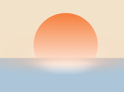 Sunset clean illustration sunset