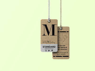 Tag Mockup branding care labe cerelabel clothing design design graphic design hangtag illustrator logo necklabel