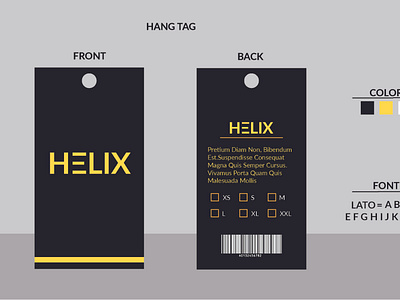helix 01 branding care labe cerelabel clothing design design graphic design hangtag illustrator logo necklabel
