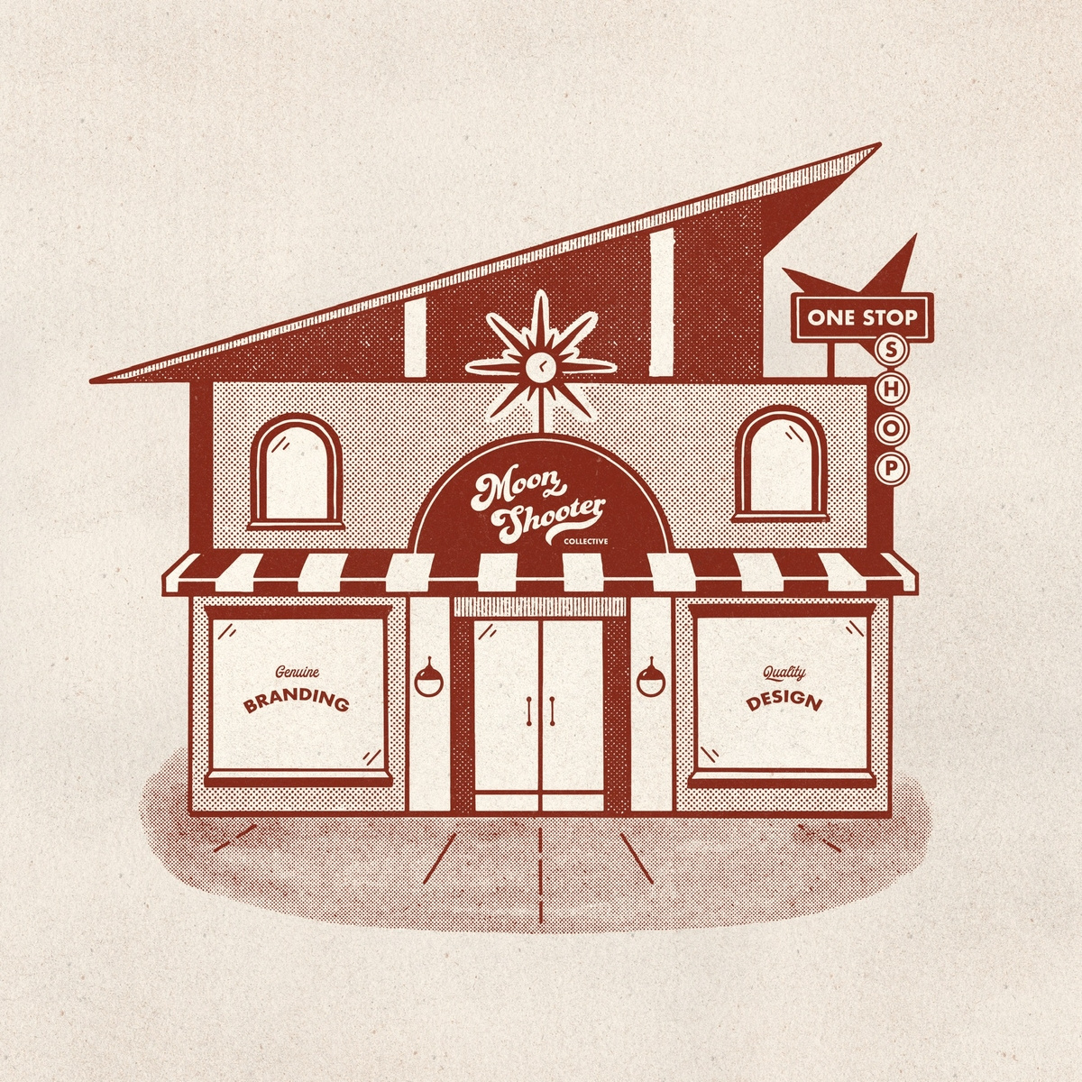 Storefront Illustration for Moonshooter Collective by Spencer Brokaw on ...