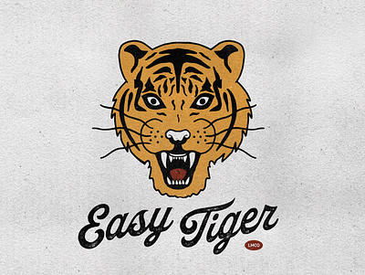 T-Shirt & Flag Design for Luna Mercantile Co. branding design graphic tee illustration logo mascot moto retro retro design tattoo texture tiger tiger mascot vintage vintage illustration