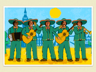 Mariachi Band design gif illustration mariachi mexican web