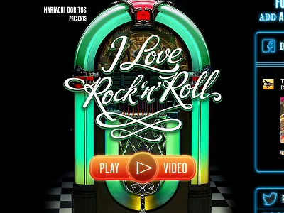 Doritos - Rock & Roll website design doritos glow jukebox rock rockabilly typography website