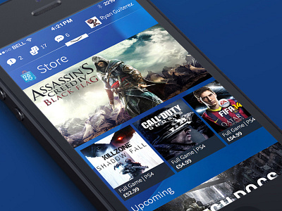 Playstation app Concept UI