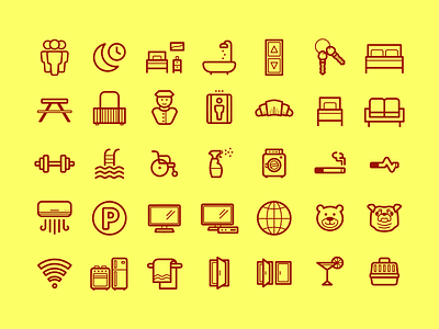 Property related icons icons illustration line property