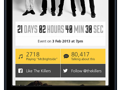 Gig App - Countdown app concept countdown design gig ios mobile music phone timer ui