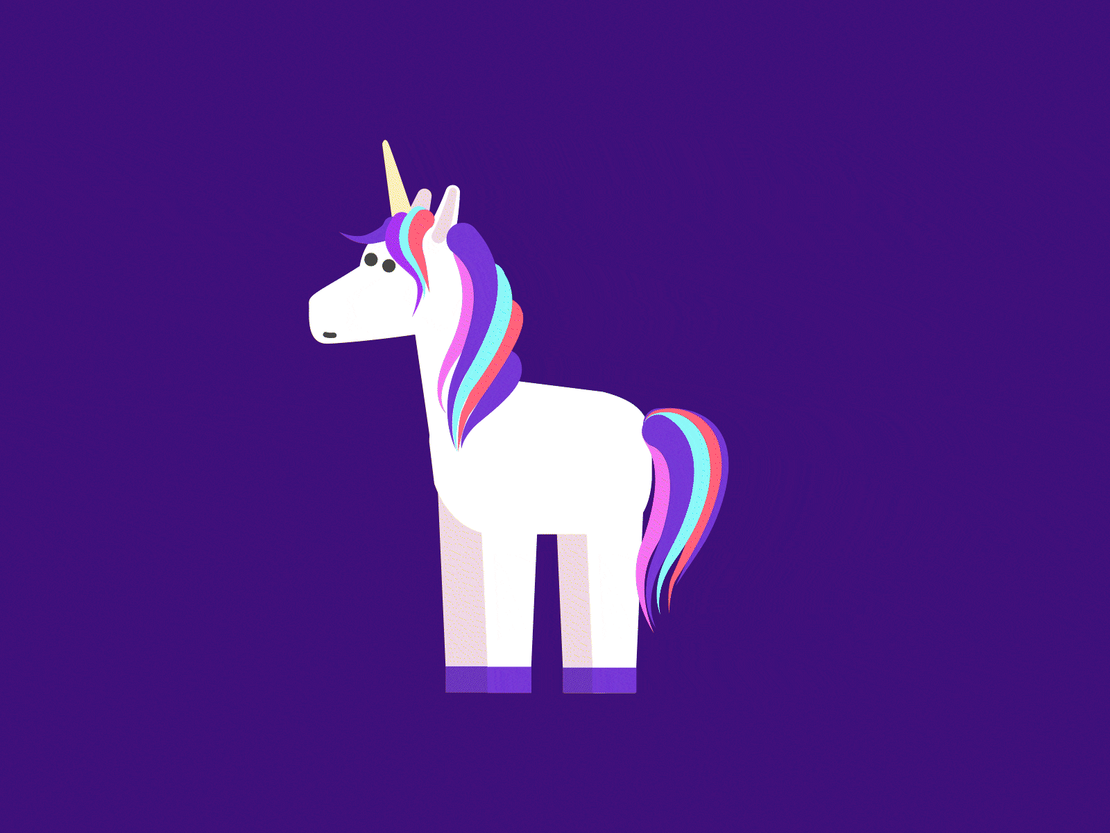 Happy Unicorn aftereffectmotion animationunicorn cartoonanimation illustration practising shortanimation unicorn unicornforever