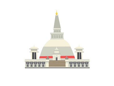 Buddhist stupa vector illustration architecture art card cartoon design flat icon illustration illustrator srilanka stupa vector vector illustration